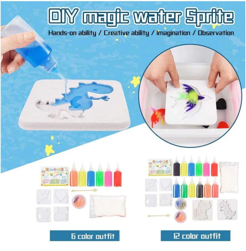 Kiditos 10 Colors Magic Water ELF Toy Kit,Including 5 Colors Magic Gel,5  Colors Sparkling Magic Gel,6 Sea Creatures Molds,3D Handmade DIY Water  Toy,Aqua Fairy Toy Set,Arts&Crafts Water Spirt Toy Set : Toys & Games 