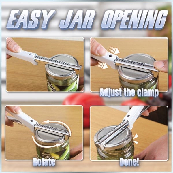 2023 New Jar Opener for Weak Hands,Adjustable Multifunctional Stainless  Steel Can Opener, Jar Opener for Seniors with Arthritis,Suitable for Any  Size
