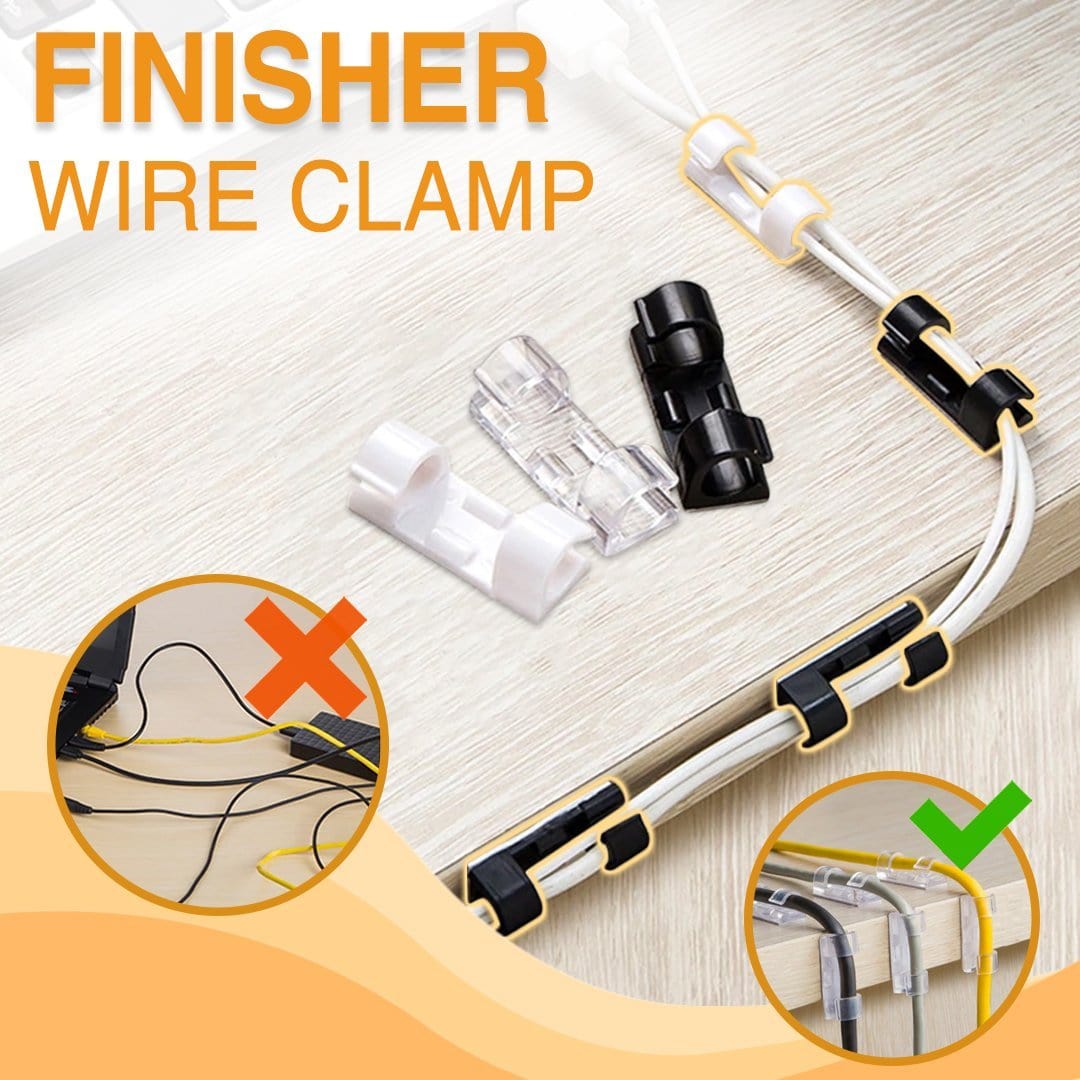 Finisher Wire Clamp, Self-Adhesive Cable Clips, Multifunctional